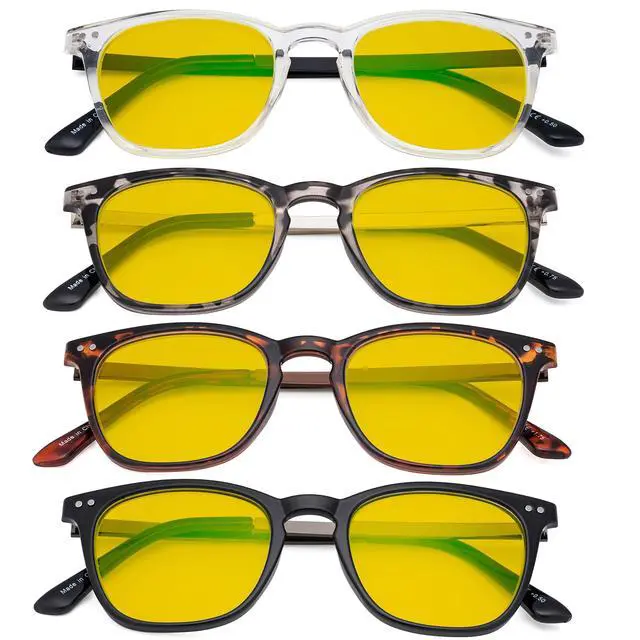 Alt view image 2 of 5 - Eyekepper Multipack Amber tinted Blue Light Blocking Reading Glasses for Women Men Readers Computer Eyeglasses +1.25