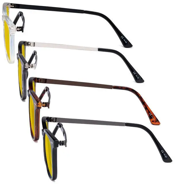 Alt view image 3 of 5 - Eyekepper Multipack Amber tinted Blue Light Blocking Reading Glasses for Women Men Readers Computer Eyeglasses +1.25