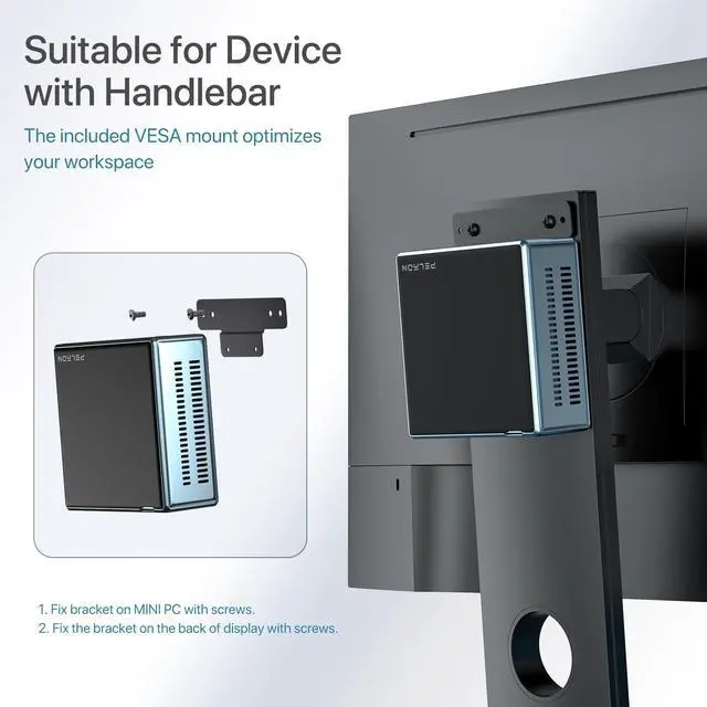 Alt view image 4 of 5 - PELADN WO4 Mini PC,Ryzen 5 5500U (6C/12T up to 4.0Ghz),16GB DDR4/512GB NVMe SSD Mini Desktop Computer,Triple-Display,WiFi6/BT5.2/DP1.4/HDMI2.0/USB3.2 Mini Computer