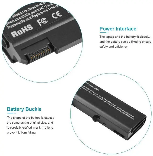 Alt view image 3 of 5 - Fancy Buying 482962-001 486296-001 HSTNN-UB69 Battery Compatible with HP EliteBook 8440P 6930P 8440W ProBook 6440B 6445B 6455B 6540B 6545B 6550B 6555B Compaq 6730B 6735B 6530B 6450B KU531AA TD06