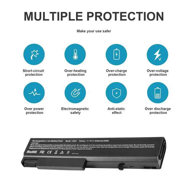 Alt view image 4 of 5 - Fancy Buying 482962-001 486296-001 HSTNN-UB69 Battery Compatible with HP EliteBook 8440P 6930P 8440W ProBook 6440B 6445B 6455B 6540B 6545B 6550B 6555B Compaq 6730B 6735B 6530B 6450B KU531AA TD06