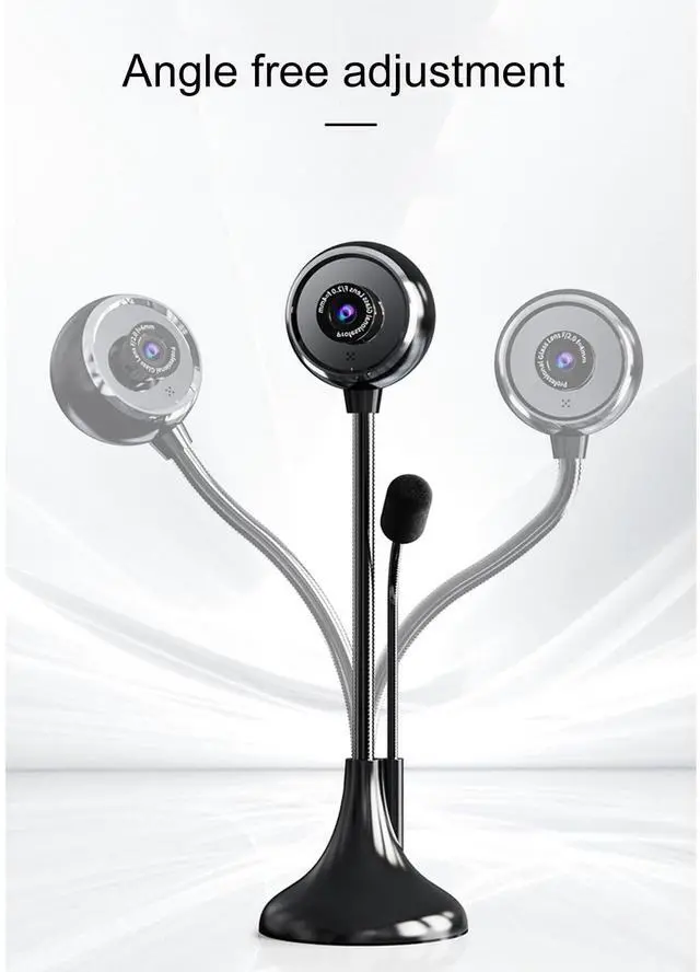 Alt view image 2 of 5 - Swokely USB Desktop Stand-Up Camera, 1080P(2K) 30hz HD Streaming Webcam with Mic, 360° Rotation Portable Camera with Wide Angle Lens Suitable for Conference/Call/Web Class/Live Streaming