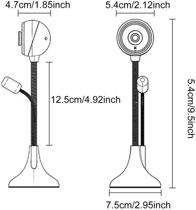 Alt view image 5 of 5 - Swokely USB Desktop Stand-Up Camera, 1080P(2K) 30hz HD Streaming Webcam with Mic, 360° Rotation Portable Camera with Wide Angle Lens Suitable for Conference/Call/Web Class/Live Streaming