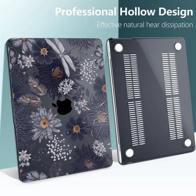 Alt view image 5 of 5 - TWOLSKOO for M4 MacBook Air 13.6 inch Case 2025-2022 Release M4 A3240 M3 A3113 M2 A2681, Plastic Hard Shell & Screen Protector & Keyboard Cover & Trackpad Film, Wild Flower