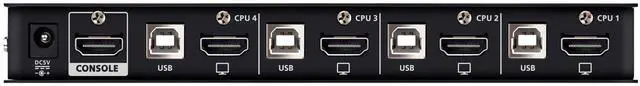Alt view image 4 of 5 - ATEN CS784H 4-Port USB HDMI KVM Switch - 4K UHD 60Hz, Audio Support, Peripheral Sharing USB 2.0 Hub, Remote Port Selector  Control 4 HDMI Computers with One Keyboard, Mouse, Monitor