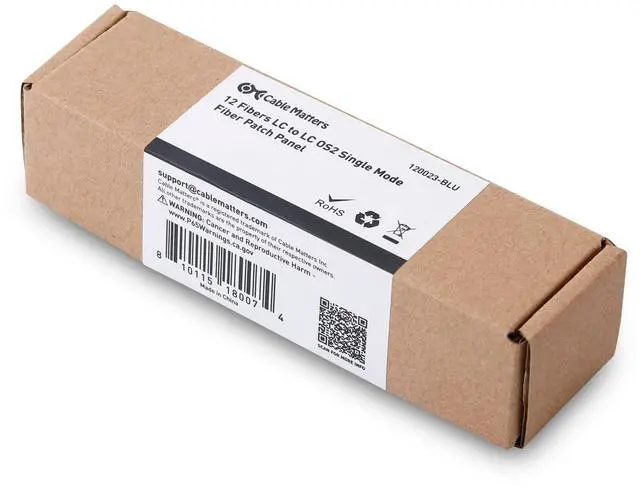 Alt view image 2 of 5 - Cable Matters 12 Fibers LC to LC OS2 Single Mode Fiber Patch Panel with 6 x LCLC UPC Duplex Fiber Optic Adapters - LGX Compatible