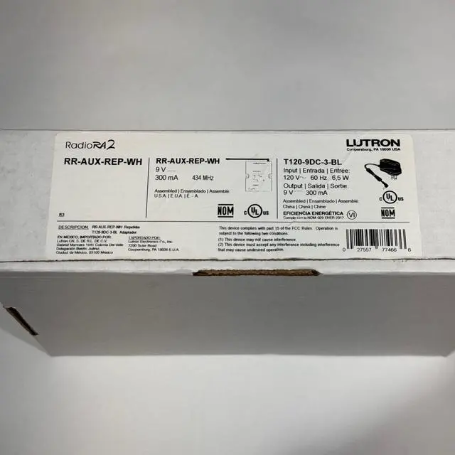 Alt view image 2 of 5 - Lutron RadioRA 2 Auxiliary Repeater - RR-AUX-REP-WH