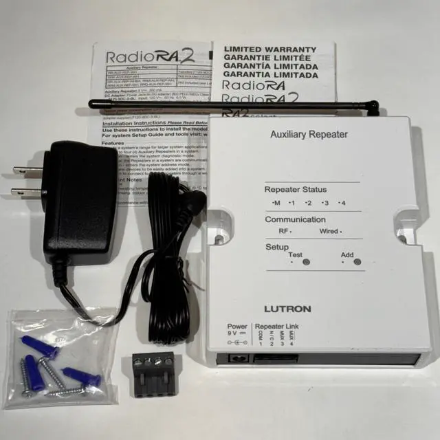 Alt view image 3 of 5 - Lutron RadioRA 2 Auxiliary Repeater - RR-AUX-REP-WH