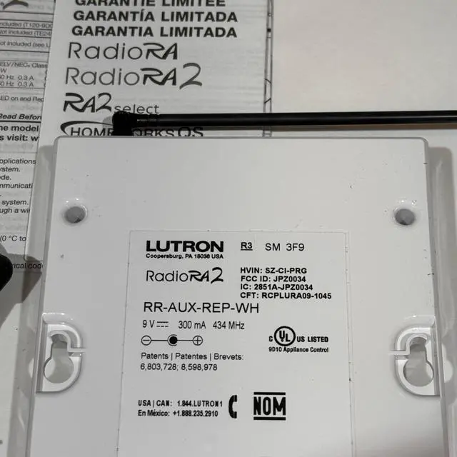 Alt view image 5 of 5 - Lutron RadioRA 2 Auxiliary Repeater - RR-AUX-REP-WH