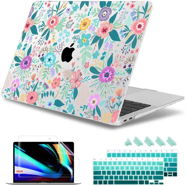 Main image of May Chen Compatible with MacBook Air 13 inch Release 2021 2020 2019 2018 (Models: M1 A2337/A2179/A1932), Plastic Hard Shell Case for MacBook Air 13 with Retina Display & Touch ID, Colorful Flower