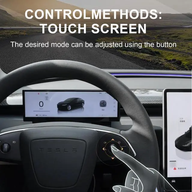 Alt view image 2 of 5 - Tlyard 10.88" Head Up Display for Tesla Juniper 2025 2026, Touchscreen HUD Carplay for Model Y Juniper Accessories, Online OTA, Blind Spot Alert,NOT Affect Airvent,Smart Instrument Cluster(Juniper)