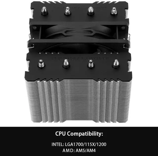 Alt view image 3 of 5 - Thermalright Peerless Assassin 90 SE Dual-Tower CPU Cooler,with Aluminum Heatsink Cooling,High Perfommance 4 Heat Pipes PC Cooler,Intel 1700/115X/1200/1851;AMD:AM4/AM5 for Desktop Cooler,110mm Tall