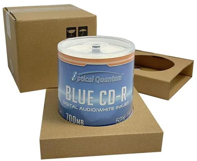 Alt view image 2 of 5 - Optical Quantum Digital Audio Music 700MB 52x Blue AZO CD-R White Inkjet Printable, 100 Discs