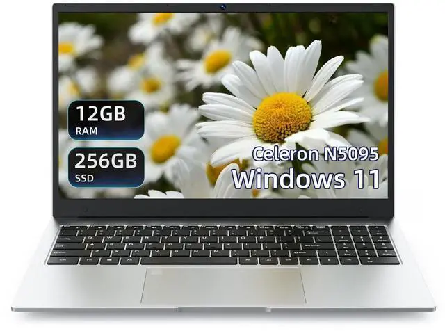 Main image of Laptop Windows 11 Computer, 15.6 inch 12GB RAM with Notebook 256GB ROM, N5095 CPU Processors up to 2.9 GHZ, 5G WiFi/BT 4.2/HDMI - Business Laptops/Student Computer, Small Laptop with Wired Mouse & Pad