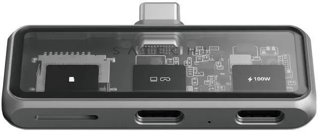 Main image of Satechi USB C Hub Mobile, with 4K HDMI, 100W Pass-Through Charging, 10Gbps Data Transfer, MicroSD Card Reader, 4-in-1 USB C Adapter for iPad, MacBook, Switch OLED and More