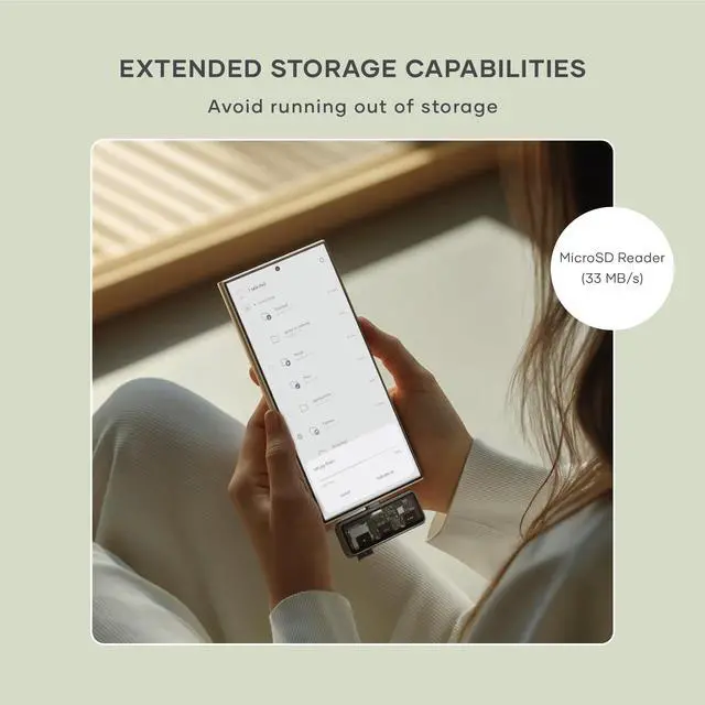 Alt view image 5 of 5 - Satechi USB C Hub Mobile, with 4K HDMI, 100W Pass-Through Charging, 10Gbps Data Transfer, MicroSD Card Reader, 4-in-1 USB C Adapter for iPad, MacBook, Switch OLED and More