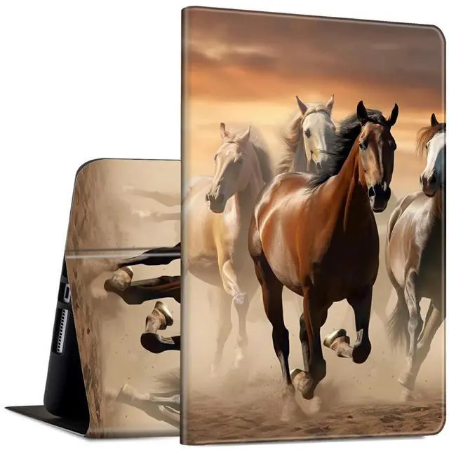 Main image of Case Fits All-New Amazon Kindle Fire HD 8 & 8 Plus Tablet(12th Generation/10th Generation, 2022/2020 Release) 8" Slim Lightweight PU Leather Smart Stand Cover Case with Auto Wake/Sleep,Running Horse