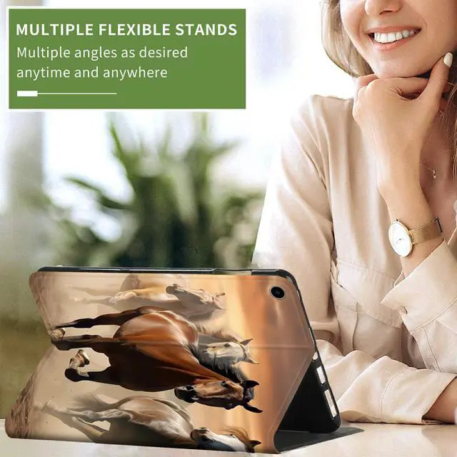 Alt view image 5 of 5 - Case Fits All-New Amazon Kindle Fire HD 8 & 8 Plus Tablet(12th Generation/10th Generation, 2022/2020 Release) 8" Slim Lightweight PU Leather Smart Stand Cover Case with Auto Wake/Sleep,Running Horse