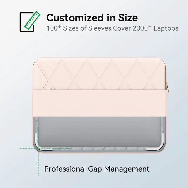 Alt view image 5 of 5 - Smatree Laptop Sleeve for 16 inch HP OmniBook X Flip Next Gen AI 16, for HP OmniBook 7 Flip 2-in-1 Laptop Next Gen AI PC, for 15.6 inch EliteBook 865 G9 Notebook PC, Case with Pocket, Pink (E619P)