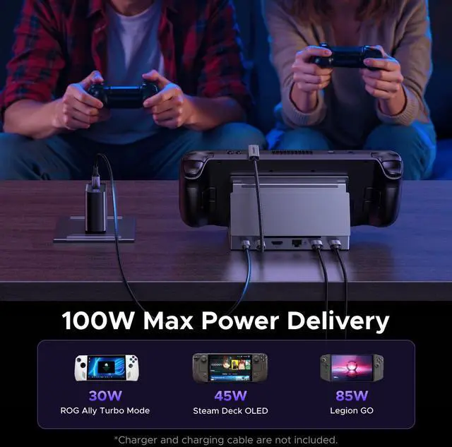 Alt view image 5 of 5 - UGREEN Steam Deck Dock 6-in-1 4K@120Hz HDMI 2.1, 100W PD, USB-A & USB C 3.0, Gigabit Ethernet, Dock for Steam Deck, ROG Ally, Region Go, MacBook