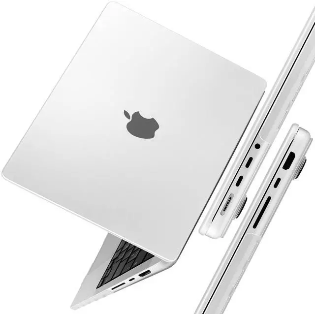 Main image of TWOLSKOO Case for MacBook Pro 14 inch M4 M3 M2 M1 (2025-2021) A3112 A3185 A3401 A2918 A2992 A2779 A2442, Ultra Thin Protective Case & Keyboard Cover & Type C Adapter & Screen Protector, Matte Clear
