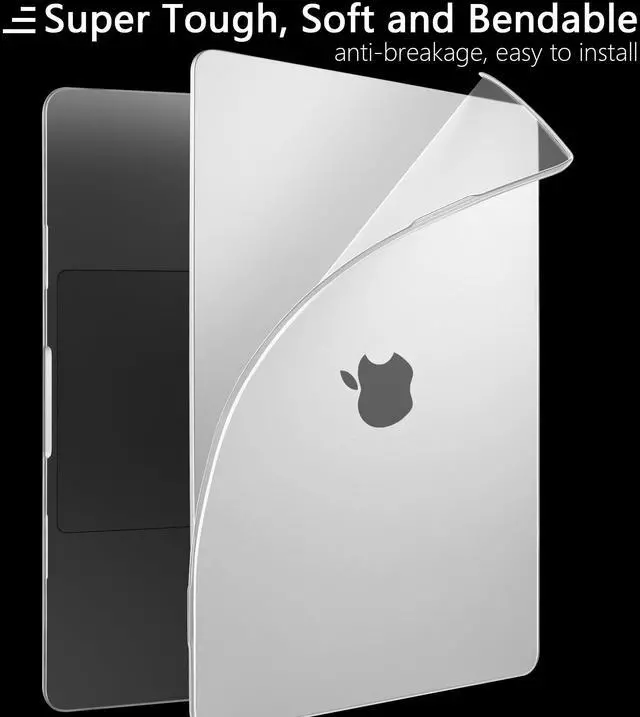 Alt view image 4 of 5 - TWOLSKOO Case for MacBook Pro 14 inch M4 M3 M2 M1 (2025-2021) A3112 A3185 A3401 A2918 A2992 A2779 A2442, Ultra Thin Protective Case & Keyboard Cover & Type C Adapter & Screen Protector, Matte Clear
