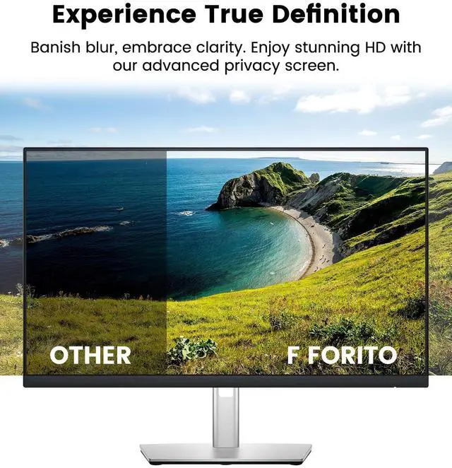 Alt view image 5 of 5 - F FORITO 22 Inch 16:10 360°Privacy Screen Protector for Computer Monitor, Removable Eye Protection Anti Blue Light Anti Glare Computer Screen Privacy Shield for 22" Widescreen Monitors