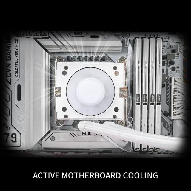 Alt view image 5 of 5 - Thermalright Stream Vision 360 White CPU Liquid Cooler, 3.5in Magnetic Embedded Fan LCD Screen, 640x480 Resolution,Pump with Fan,Compatible with AM5,lga1851/1700/115x