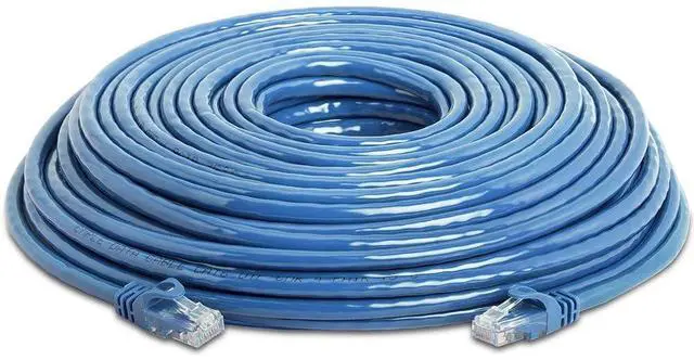 Alt view image 2 of 5 - Cmple - CAT 6 500MHz UTP ETHERNET LAN Network Cable - 100 FT Blue