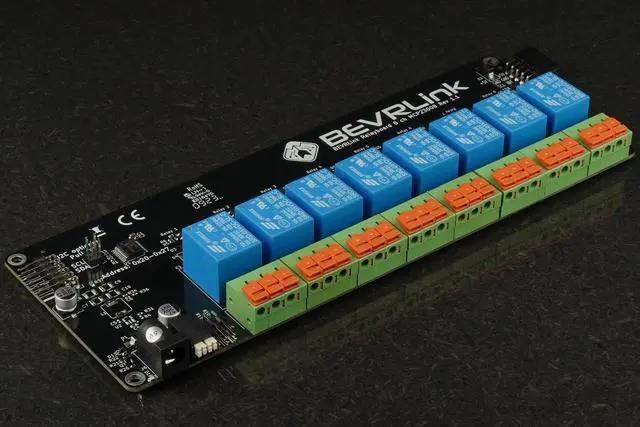 Alt view image 2 of 5 - BEVRLink 8 Channel Relay V1 5V Compatible with Arduino, Raspberry Pi, Rock, ESP32, ESP8266 and Other SBCs and Microcontrollers - (SBC, Case, DIN Rail NOT Included)