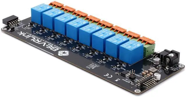 Alt view image 5 of 5 - BEVRLink 8 Channel Relay V1 5V Compatible with Arduino, Raspberry Pi, Rock, ESP32, ESP8266 and Other SBCs and Microcontrollers - (SBC, Case, DIN Rail NOT Included)
