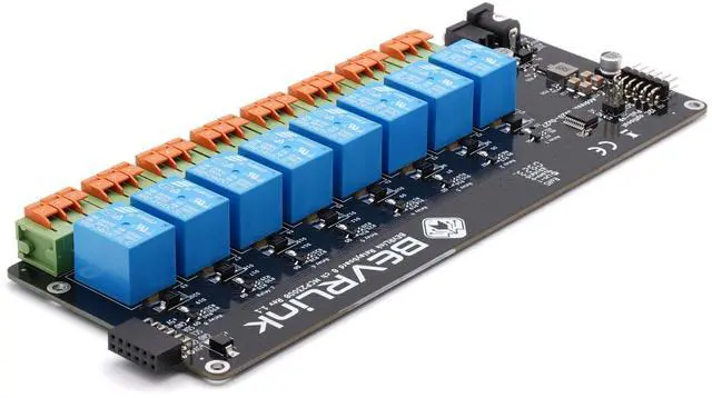 Main image of BEVRLink 8 Channel Relay V1 5V Compatible with Arduino, Raspberry Pi, Rock, ESP32, ESP8266 and Other SBCs and Microcontrollers - (SBC, Case, DIN Rail NOT Included)