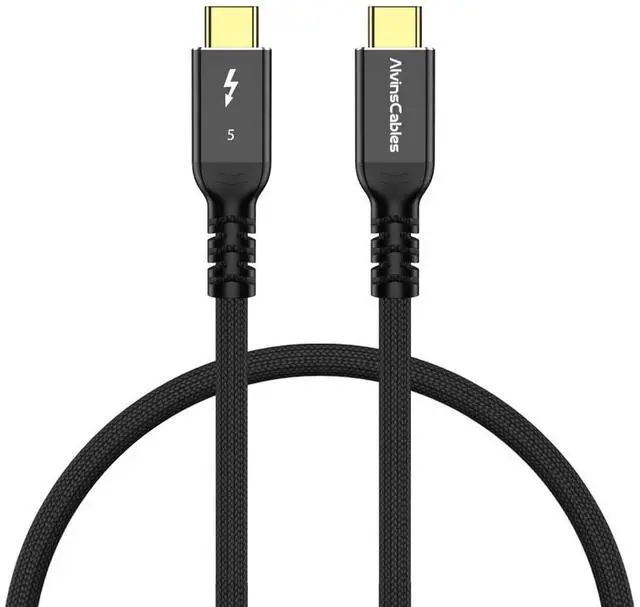 Main image of Alvin's Cables Thunderbolt 5 Cable, 3ft USB-C to USB-C Cable 120Gbps Bandwidth 240W PD Fast Charging 16K Display, Compatible with Thunderbolt 4/3,USB4, for MacBook,eGPU,Dock, Intel Certified