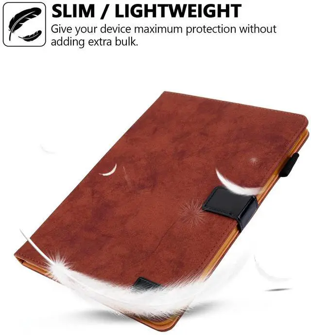 Alt view image 5 of 5 - Techcircle Smart Case for iPad (A16) 11" 2025 / iPad 10th Generation 2022, Magnetic Flip Stand [Auto Wake/Sleep] PU Leather Soft TPU Back Protective Cover with Card Slots+Pencil Holder, Brown