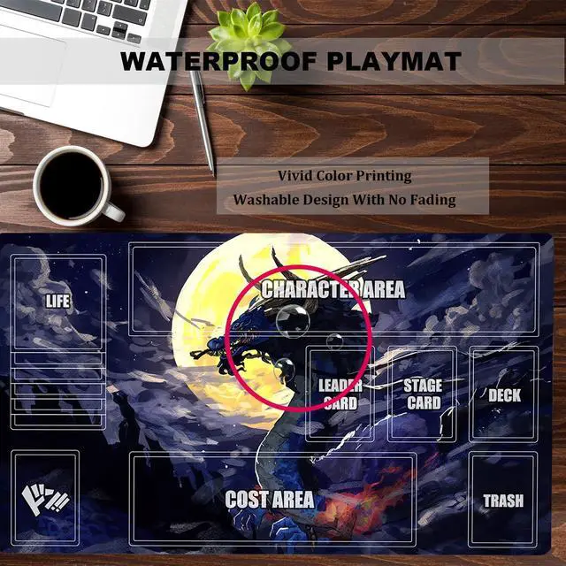 Alt view image 3 of 5 - sabermaster OPCG playmat Card Mat Duel Mat Gaming Competition Pad Card Binder Deck 23.6x13.7in