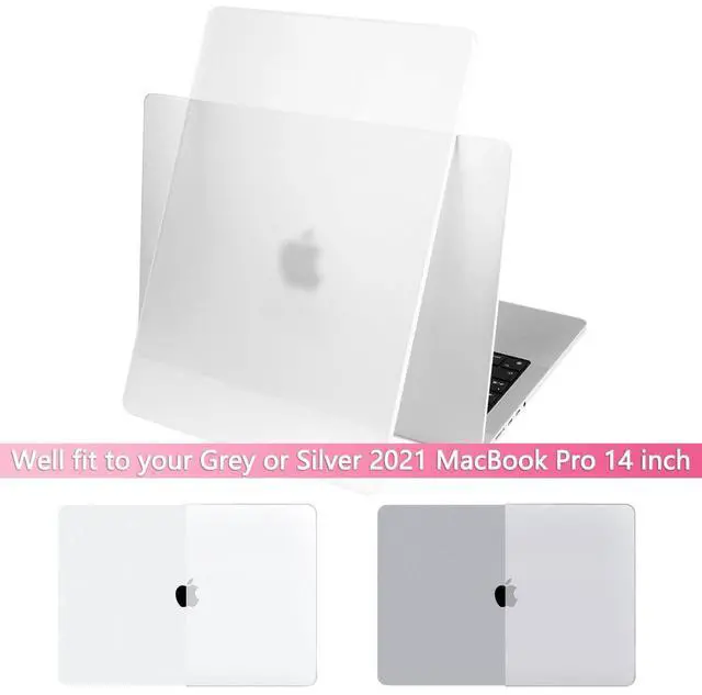 Alt view image 2 of 5 - Batianda for M3 New MacBook Pro 14 inch Case M2 M1 Pro/Max Chip A2779/A2442 Model 2023 2021 Release, Frosted Rubberized Hard Shell Case with Keyboard Cover Screen Protector, Translucent