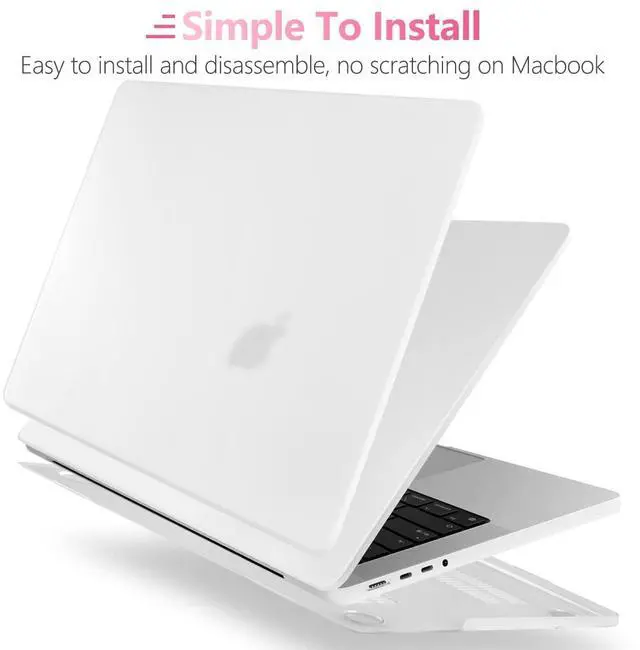 Alt view image 5 of 5 - Batianda for M3 New MacBook Pro 14 inch Case M2 M1 Pro/Max Chip A2779/A2442 Model 2023 2021 Release, Frosted Rubberized Hard Shell Case with Keyboard Cover Screen Protector, Translucent