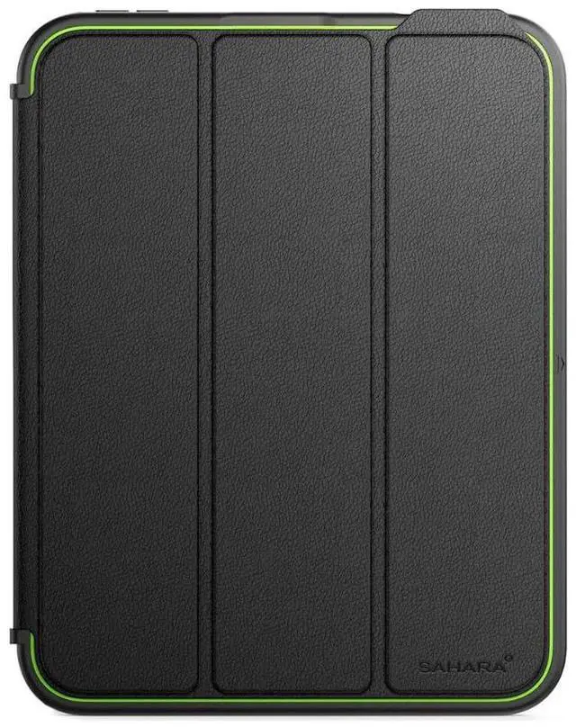 Main image of Sahara - Raider Series Heavy Duty Folio Case for iPad Mini (A17 Pro) 2024, Scorpion Black/Green, (TB00452)