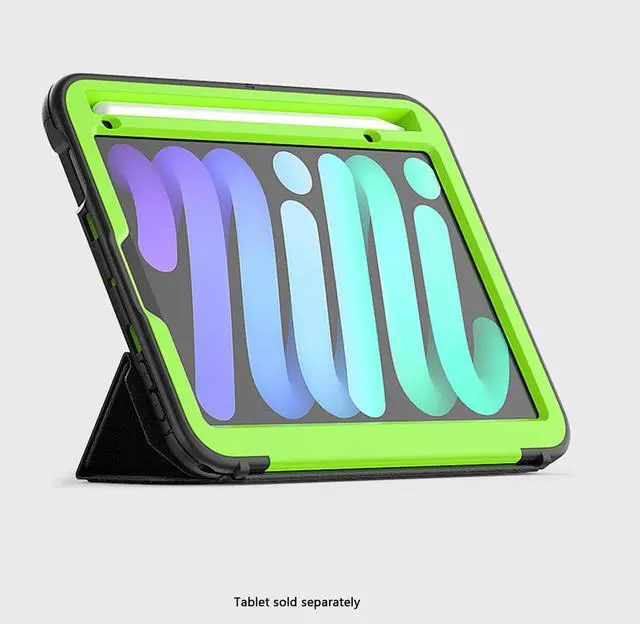 Alt view image 3 of 5 - Sahara - Raider Series Heavy Duty Folio Case for iPad Mini (A17 Pro) 2024, Scorpion Black/Green, (TB00452)