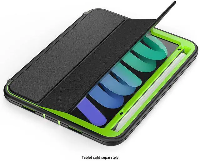 Alt view image 4 of 5 - Sahara - Raider Series Heavy Duty Folio Case for iPad Mini (A17 Pro) 2024, Scorpion Black/Green, (TB00452)