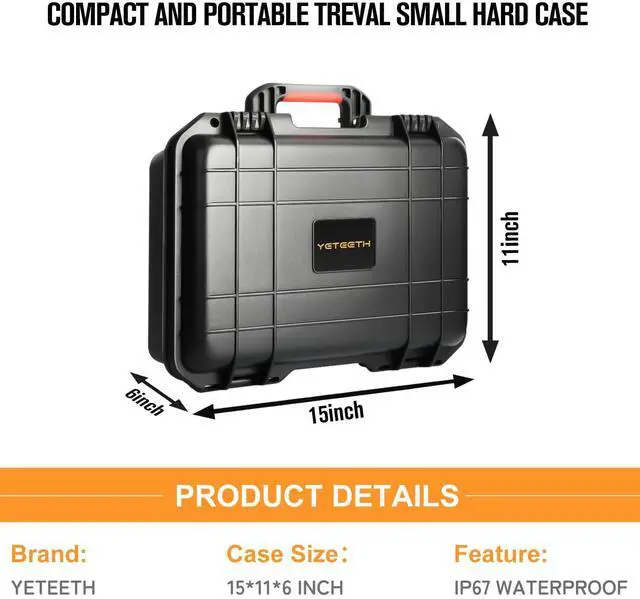 Alt view image 3 of 5 - Hard Camera Case for Meeting Owl 3  Large Capacity Travel Cases for Camera, Power Supply, Cables, Card Holder, and Meeting Accessories | Waterproof Carrying Case for Owl 4+ / 4+ Pro Conference Use