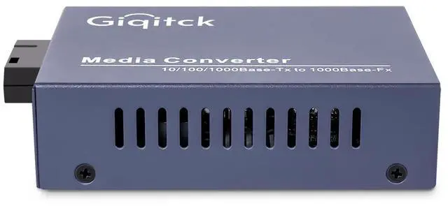 Alt view image 3 of 5 - A Pair 1.25G/s Bidi Gigabit Media Converter, 10/100/1000Base-Tx to 1000Base-FX Fiber Ethernet Coverter, Singlemode SC Bidi Transceiver TX1310nm/TX1550nm, 10Km