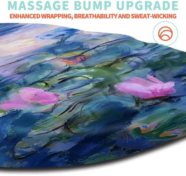 Alt view image 3 of 5 - Kuosgm Ergonomic Mouse Pad Wrist Support with Memory Foam Massage Bulge, Carpal Tunnel Pain Relief Mousepad Wrist Rest for Mouse(12x8 inch, Lotus Pond)