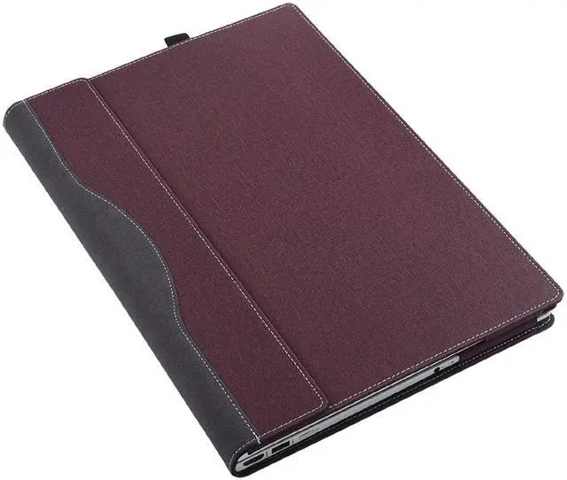 Alt view image 4 of 5 - Laptop Case Cover for 15.6" Samsung Galaxy Book5/4/3/2 Pro 360 15.6 Pro5/4/3/2 NP950 NT955 NP750 Notebook Sleeve Bag PU Shell with Kickstands(Burgundy, 15.6)