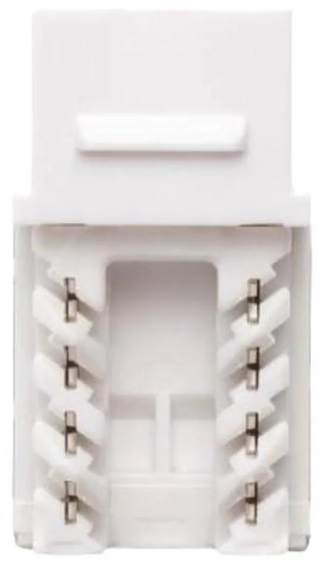 Alt view image 5 of 5 - SATMAXIMUM 20 Pack Cat6 Keystone Ethernet Wall Jacks RJ45 Punch Down Slim Profile UTP White, 45 Degree for Patch Panel & Wall Plate, Supports Up to 10Gbps
