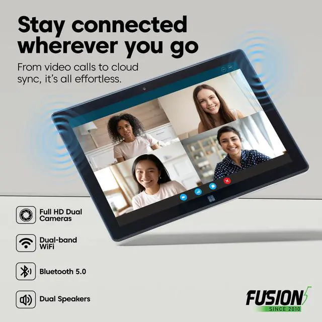 Alt view image 5 of 5 - Fusion5 Built in USA 10.1 Windows 11 Professional Tablet PC FWIN232 PRO N5, 12GB RAM, 512GB SSD, Intel 13th Gen, Full HD Windows Tablet, USB C, HDMI - 2 Year Full Warranty with Accidental Damage