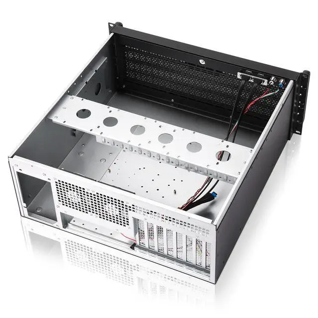 Alt view image 4 of 5 - RackChoice 4U rackmount Server Chassis Support Liquid Cooling AIO Cooler Compatibility up to Elevated 360mm Radiator