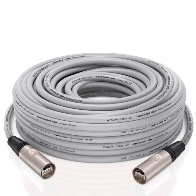 Alt view image 2 of 4 - Sound Tools SuperCAT XM Festival Grade Shielded CAT6a etherCON Cable, Flexible Polyurethane Jacket, Neutrik Connectors (100 Meters, Gray, Cable Drum)