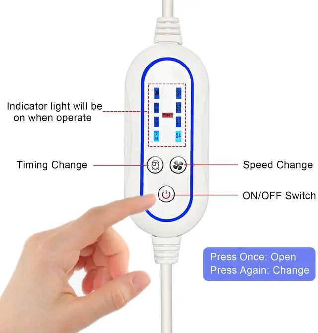 Alt view image 2 of 5 - SCOOYEEES Portable Ceiling Fan USB Powered Canopy Fan with Speed Timer switch, Quiet Small DC USB Ceiling Fan Hanging Fan with 6 Blades for Camping Cruise RV Tent Gazebo Bed Dormitory Home Room