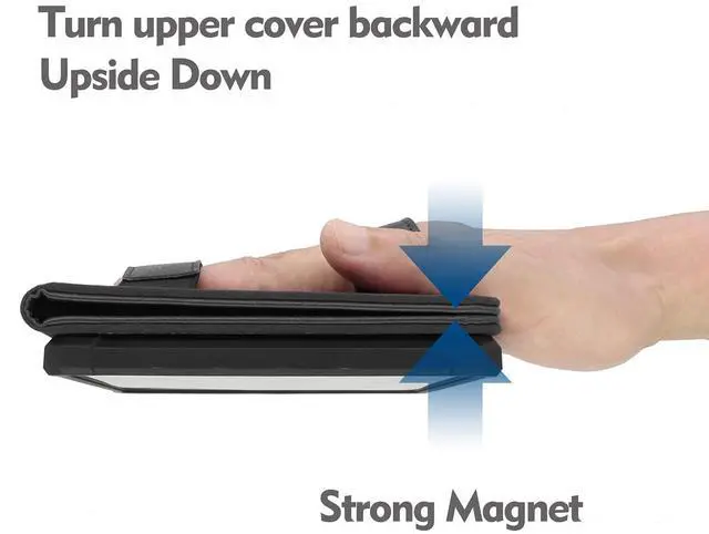 Alt view image 4 of 5 - Case for Kindle Paperwhite 2021 Release 6.8" 11th Generation PU Leather Cover H02 - Black